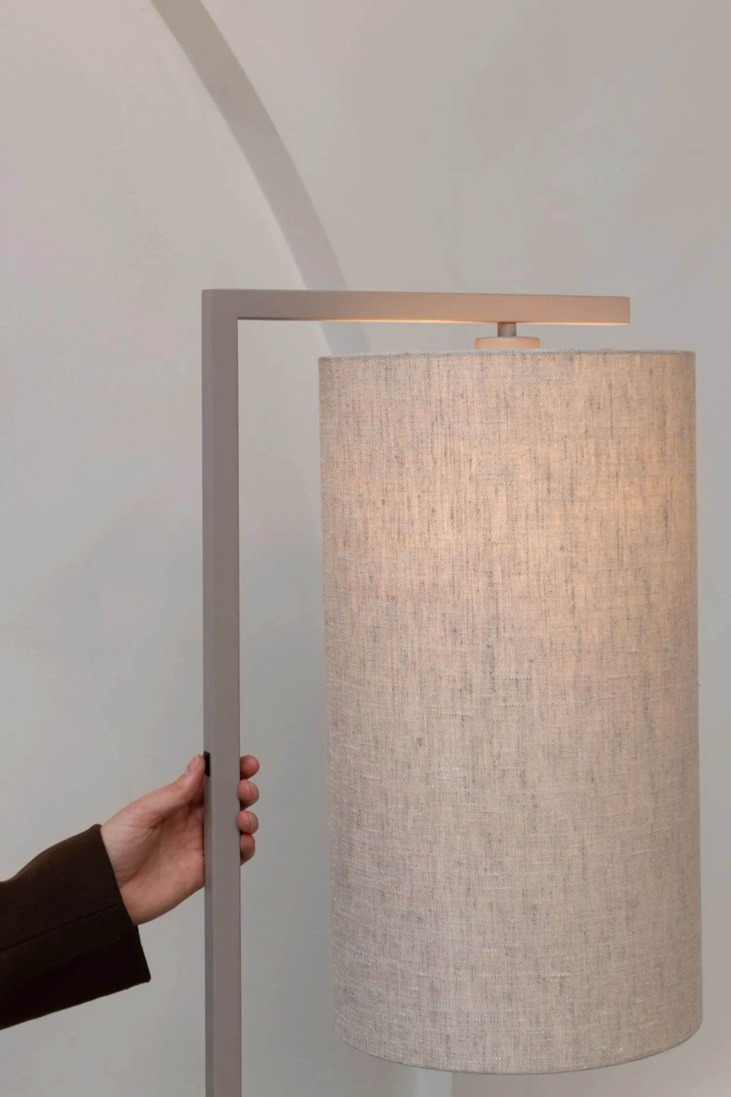 Moderne Vloerlampen|Vloerlampen-It's about RoMi Boston Vloerlamp Sand, Light Linen