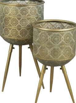 Vazen & Potten-Dutchbone Botanique Planthouder goud