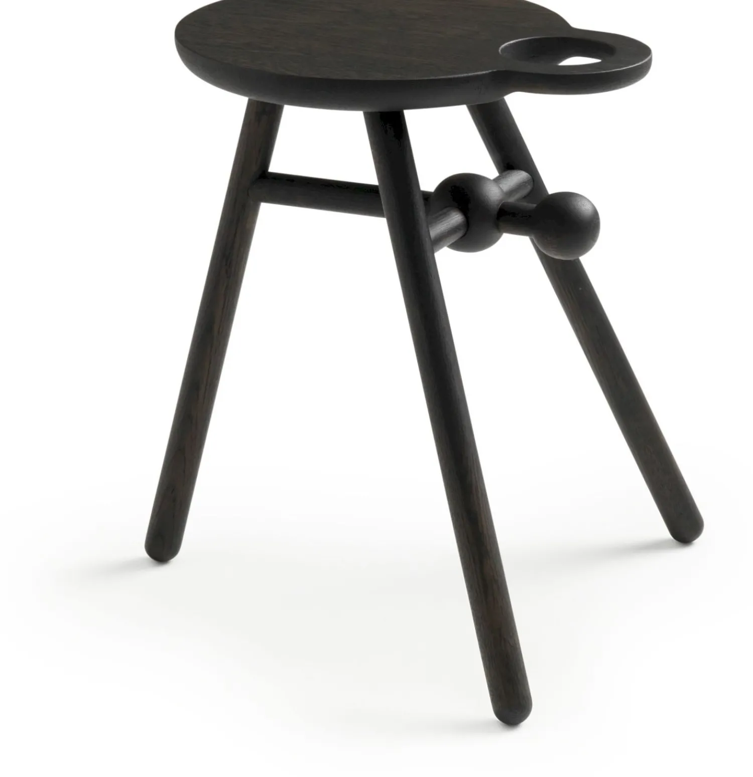 Houten Bijzettafels|Ronde Bijzettafels-Pode Bottle Stool Bijzettafel zwart