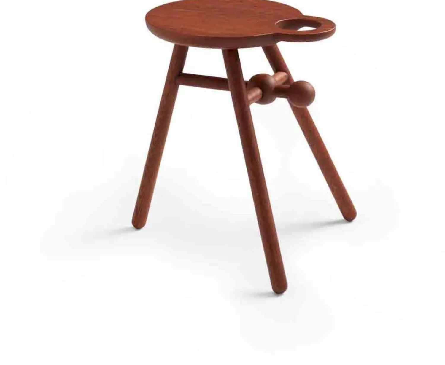 Houten Bijzettafels|Ronde Bijzettafels-Pode Bottle Stool Bijzettafel Rood