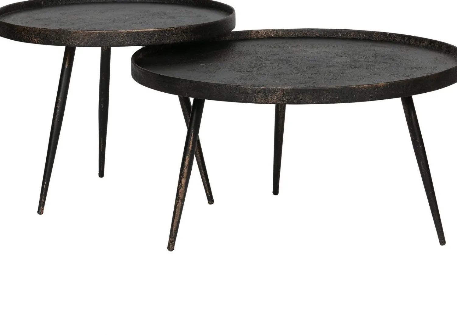 Houten Bijzettafels|Ronde Bijzettafels-WOOOD Bounds Bijzettafel Antique Gold