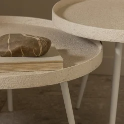 Houten Bijzettafels|Ronde Bijzettafels-WOOOD Bounds Bijzettafel Naturel
