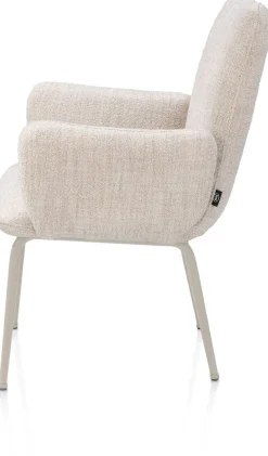 Eetkamerstoelen Met Armleuning-Henders en Hazel Bovina Armstoel Creme