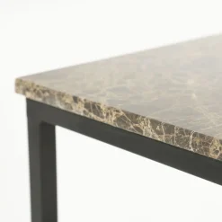 Industriële Bijzettafels|Marmeren Bijzettafels-Eleonora Bradley Bijzettafel Bruin