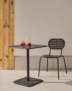 Tuintafels-Kave Home Brai Outdoor Bistrotafel Donkergrijs