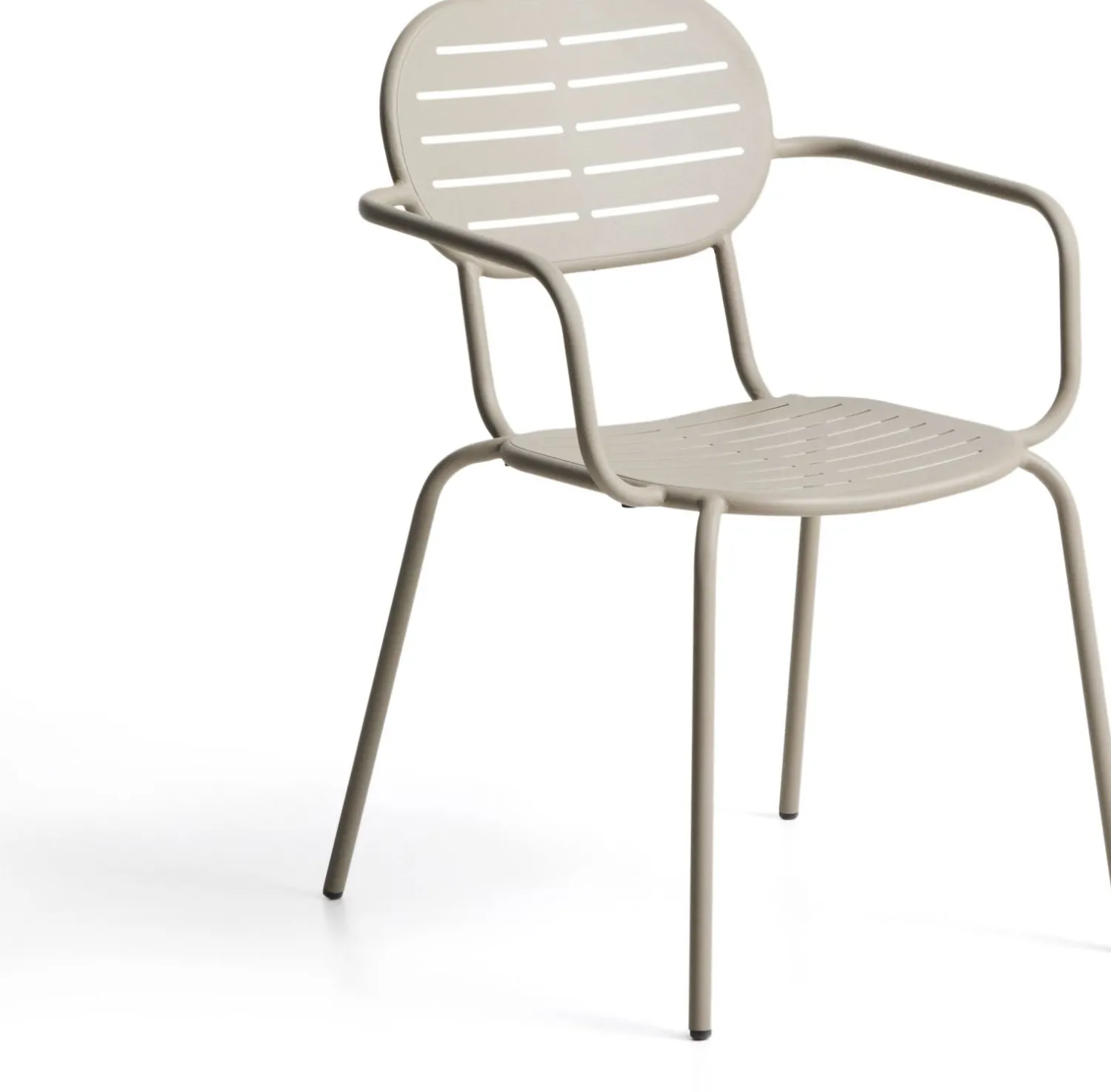 Tuinstoelen-Kave Home Brai Tuin Armstoel Taupe
