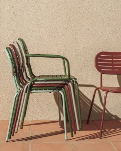 Tuinstoelen-Kave Home Brai Tuin Armstoel Taupe