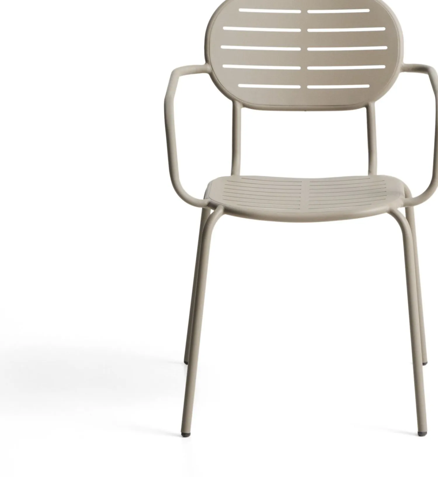 Tuinstoelen-Kave Home Brai Tuin Armstoel Taupe
