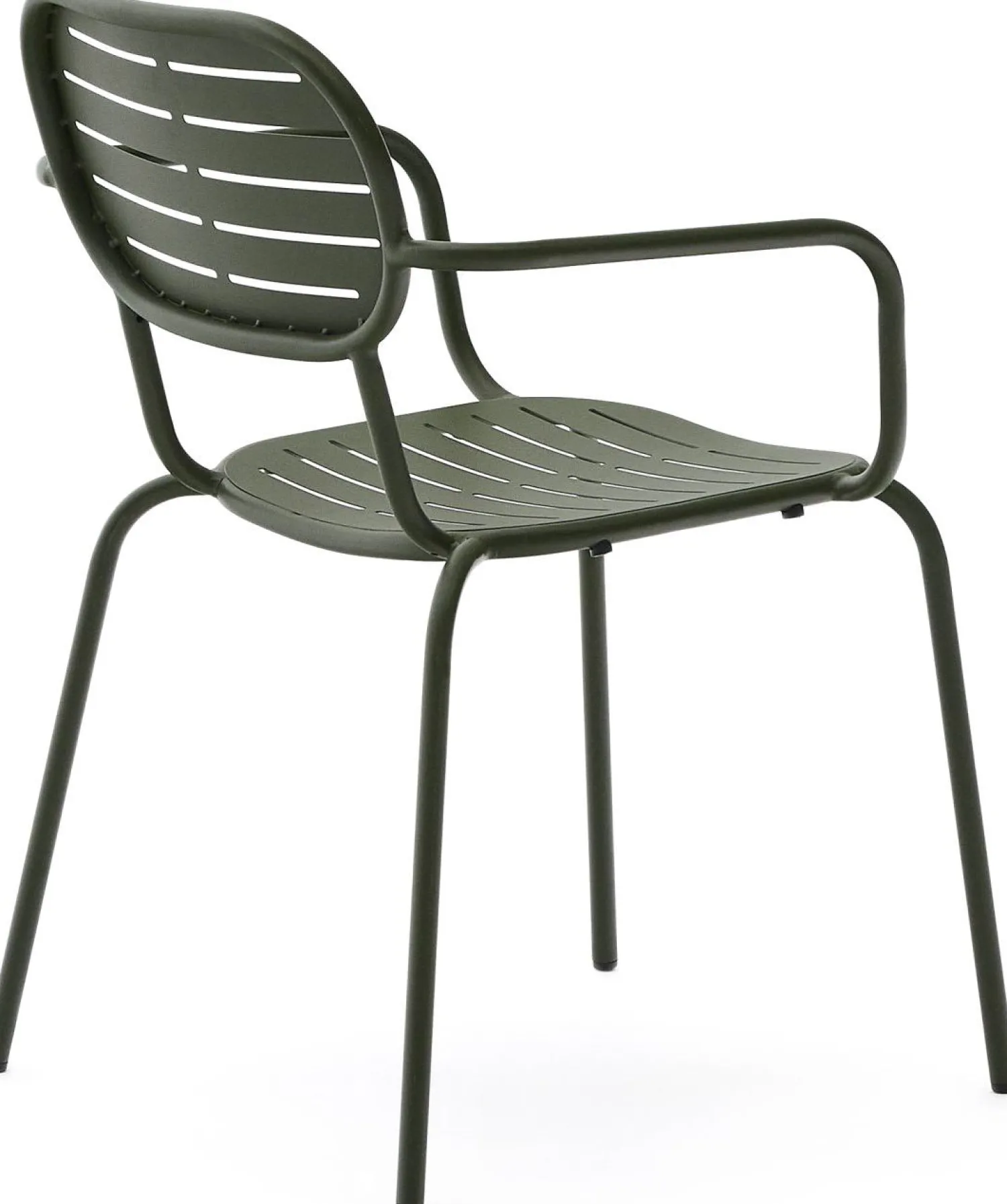 Tuinstoelen-Kave Home Brai Tuin Armstoel Donkergroen
