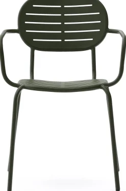 Tuinstoelen-Kave Home Brai Tuin Armstoel Donkergroen