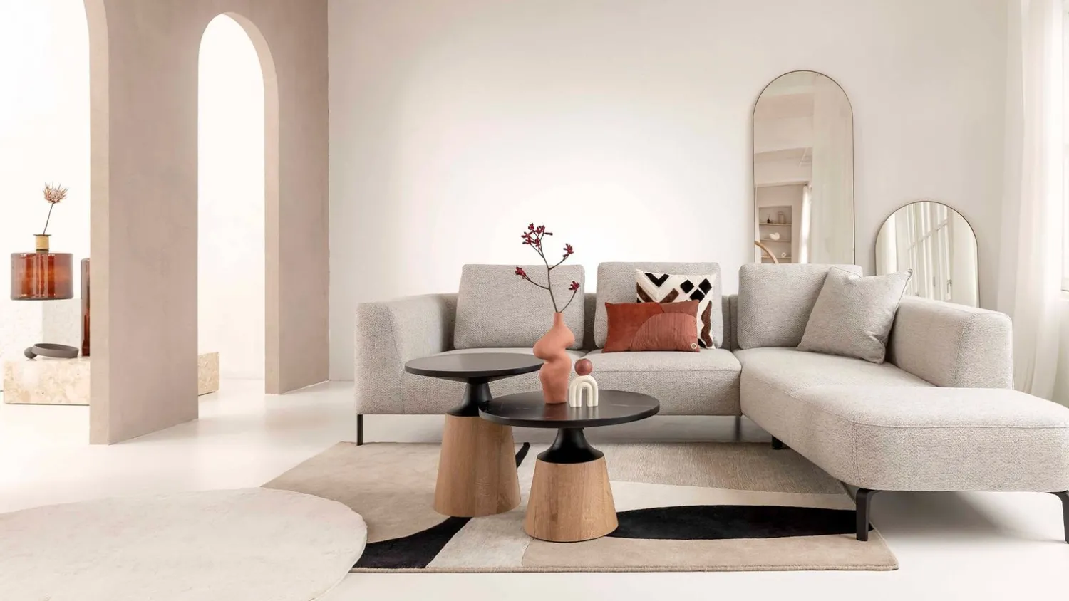 Hoekbanken-XOOON Brampton Hoekbank Grey