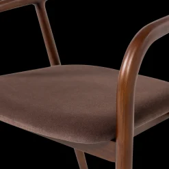 Eetkamerstoelen Met Armleuning-WOOOD Bran Eetkamerstoel Bruin