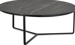 Ronde Salontafels-Montèl Breece Salontafel Noir desir bocciardato, zwart