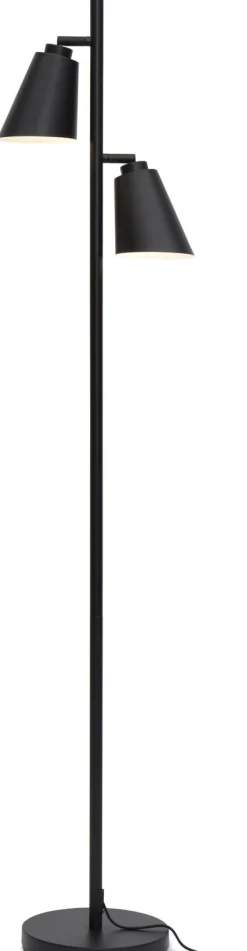 Industriële Vloerlampen|Vloerlampen-It's about RoMi Bremen 2 spots Vloerlamp Black