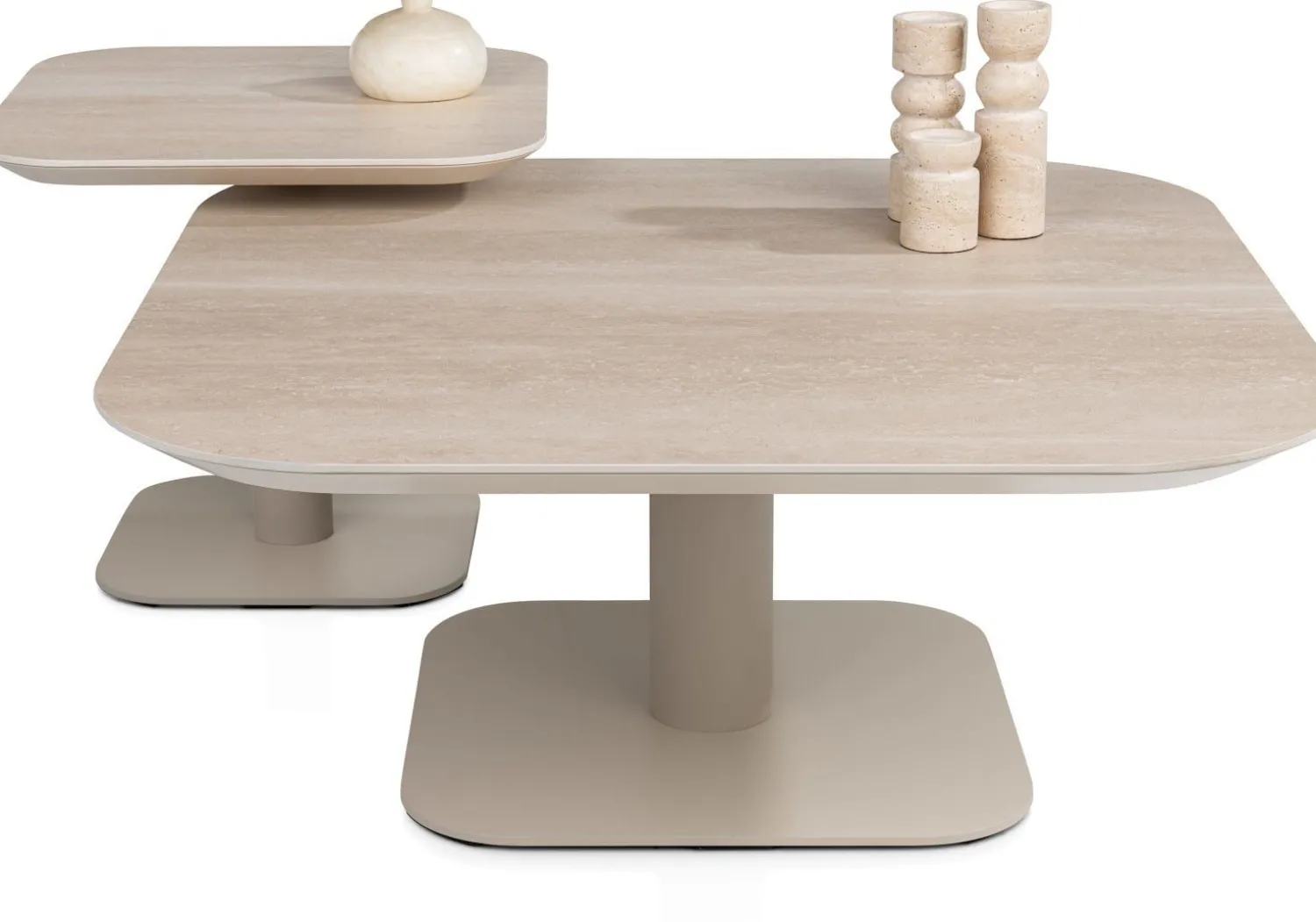 Vierkante Salontafels-XOOON Brianto Salontafel Creme