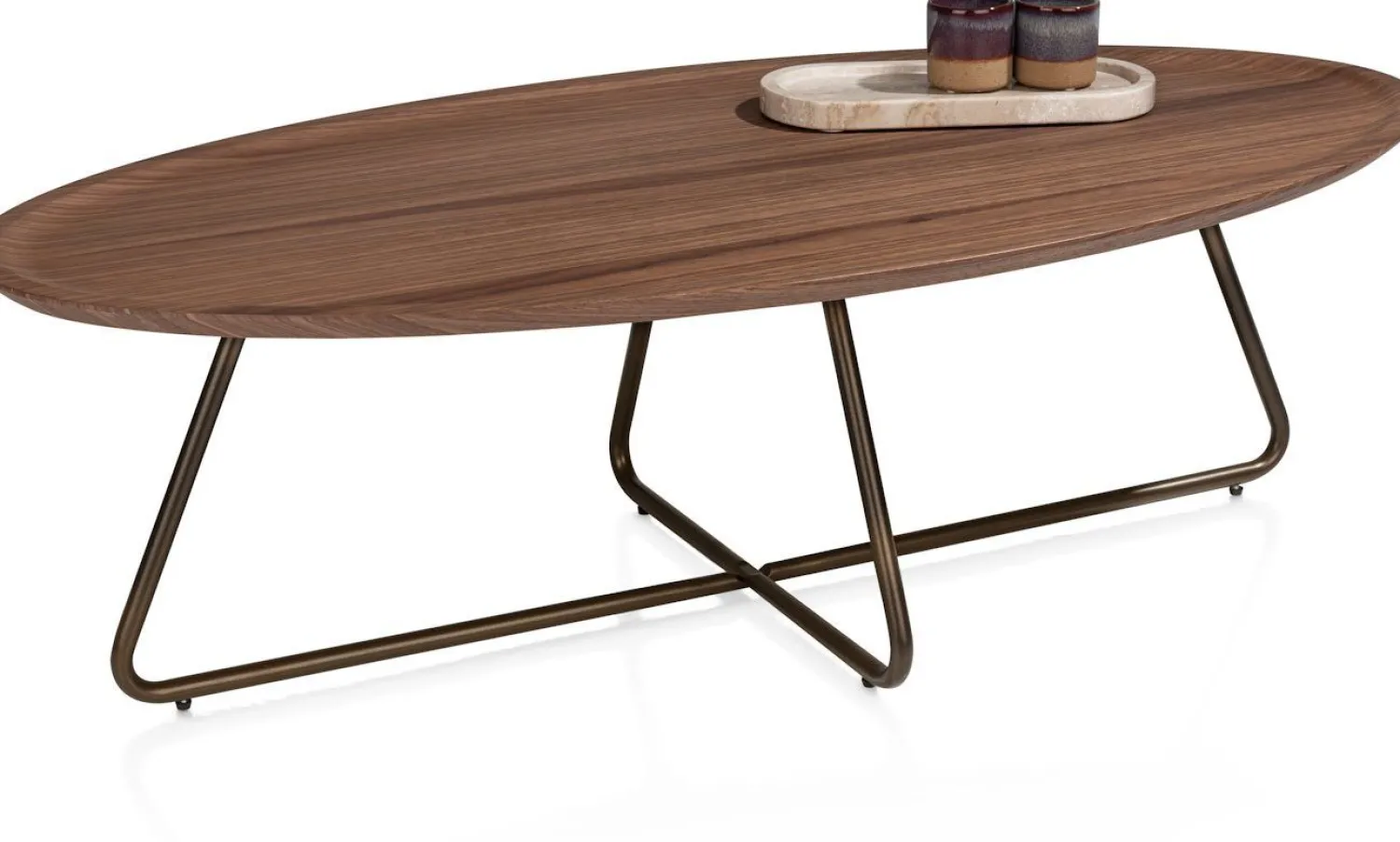 Ovale Salontafels-XOOON Brianza Salontafel Bruin