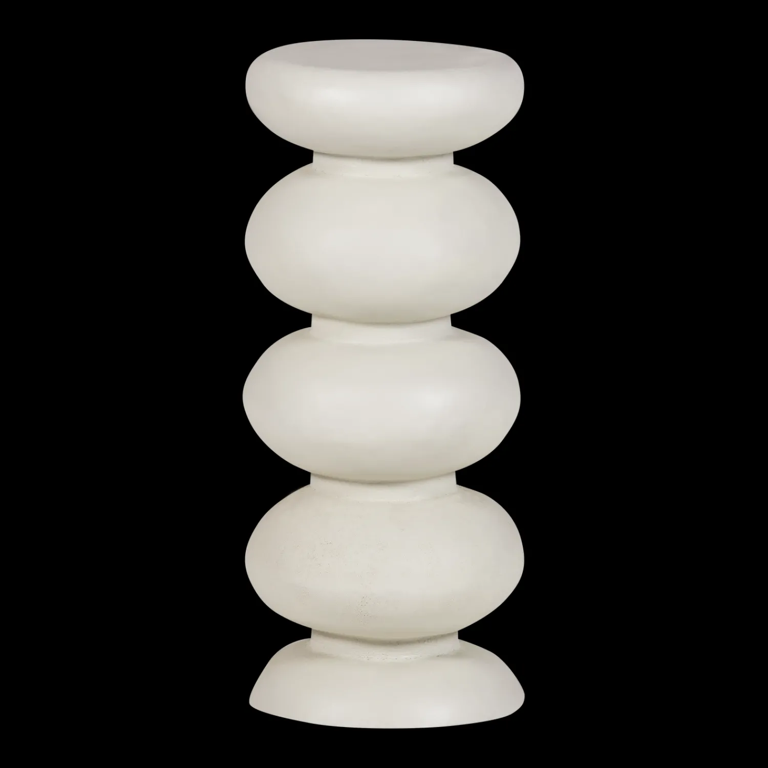 Ronde Bijzettafels-WOOOD Brilo Bijzettafel Creme