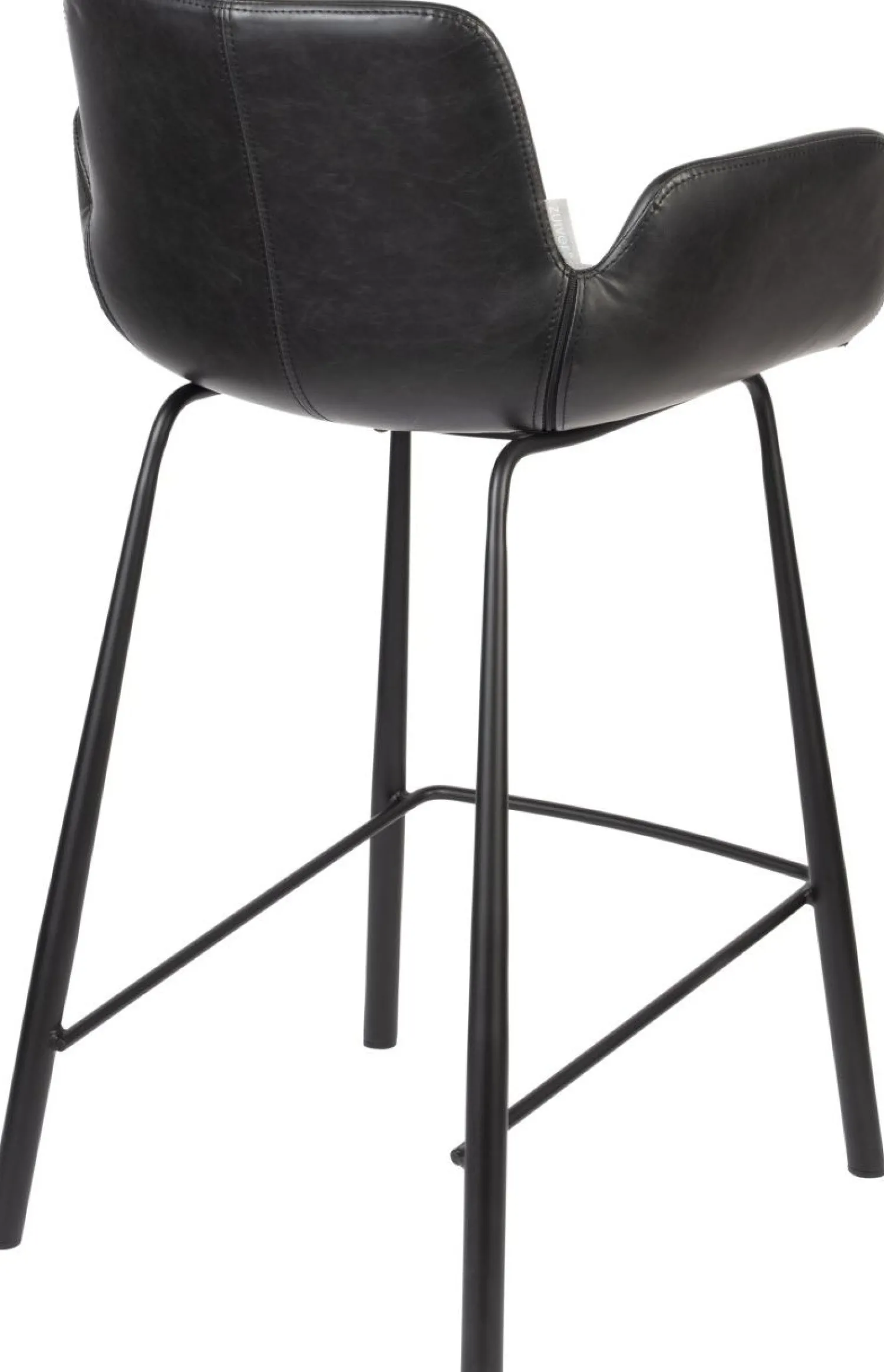Leren Barkrukken|Barkrukken Met Armleuning-Zuiver Brit LL (set van 2) Barkruk Black