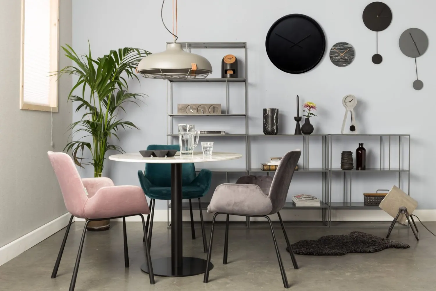 Eetkamerstoelen Met Armleuning-Zuiver Brit (set van 2) Eetkamerstoel Dark Grey