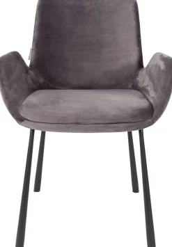 Eetkamerstoelen Met Armleuning-Zuiver Brit (set van 2) Eetkamerstoel Dark Grey