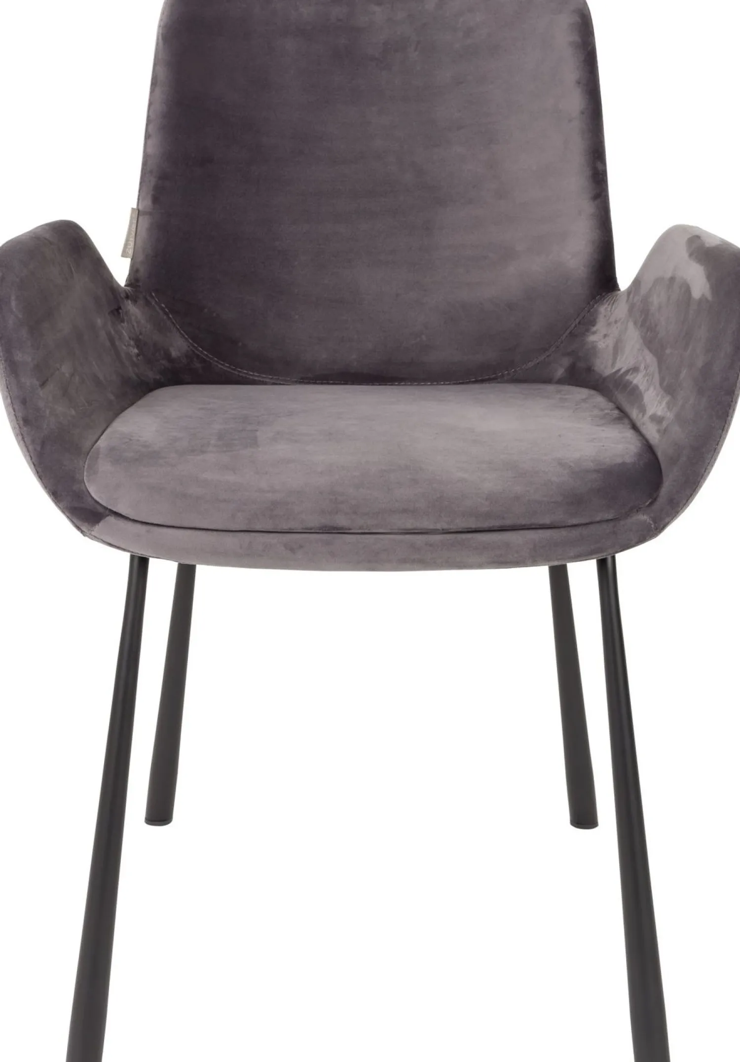 Eetkamerstoelen Met Armleuning-Zuiver Brit (set van 2) Eetkamerstoel Dark Grey