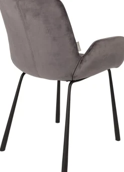 Eetkamerstoelen Met Armleuning-Zuiver Brit (set van 2) Eetkamerstoel Dark Grey