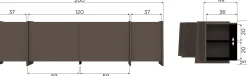 Tv-Meubels-WOOOD Brock Tv-meubel Bruin