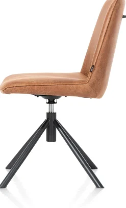 Draaibare Eetkamerstoelen|Eetkamerstoelen Zonder Armleuning-Henders en Hazel Brody Eetkamerstoel Cognac
