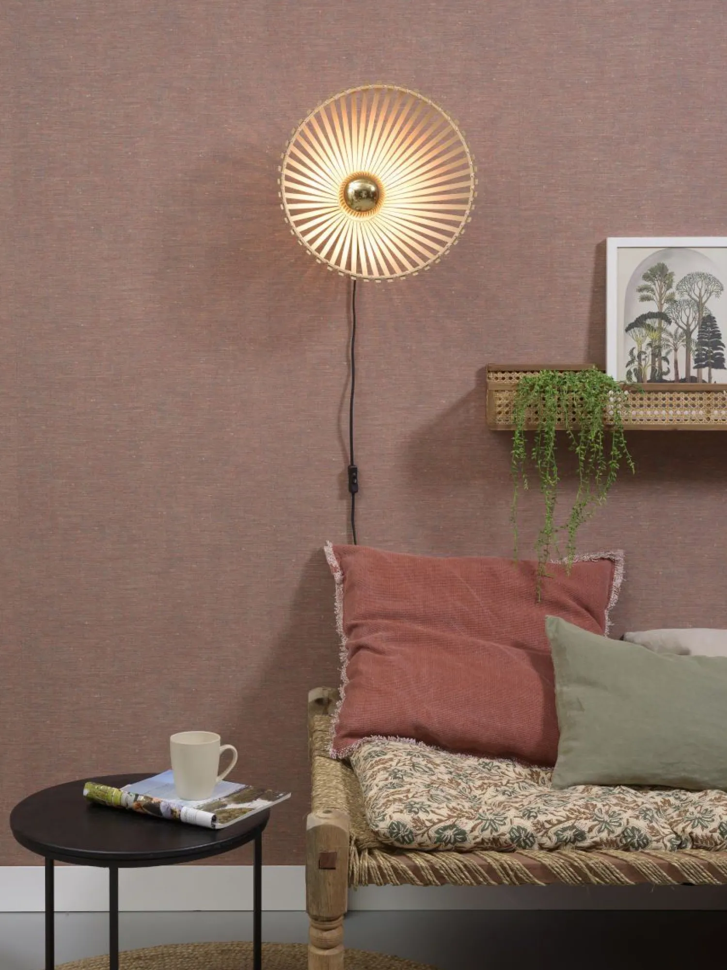 Industriële Wandlampen|Wandlampen-Good&Mojo Bromo Asymmetrical Wandlamp Natural