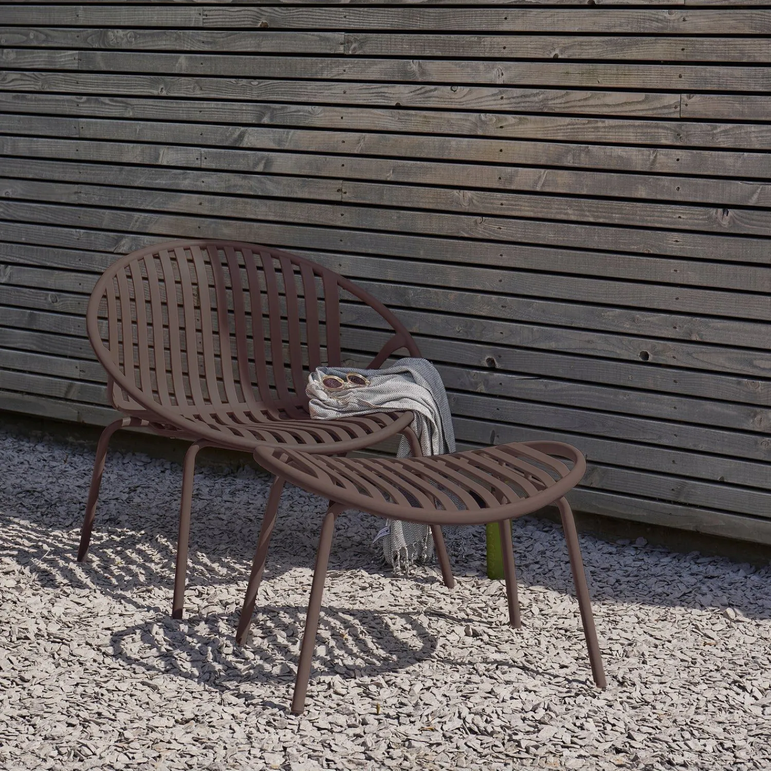 Tuinstoelen-WOOOD Bruce Tuin Loungestoel Bruin