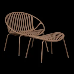 Tuinstoelen-WOOOD Bruce Tuin Loungestoel Salmon Pink