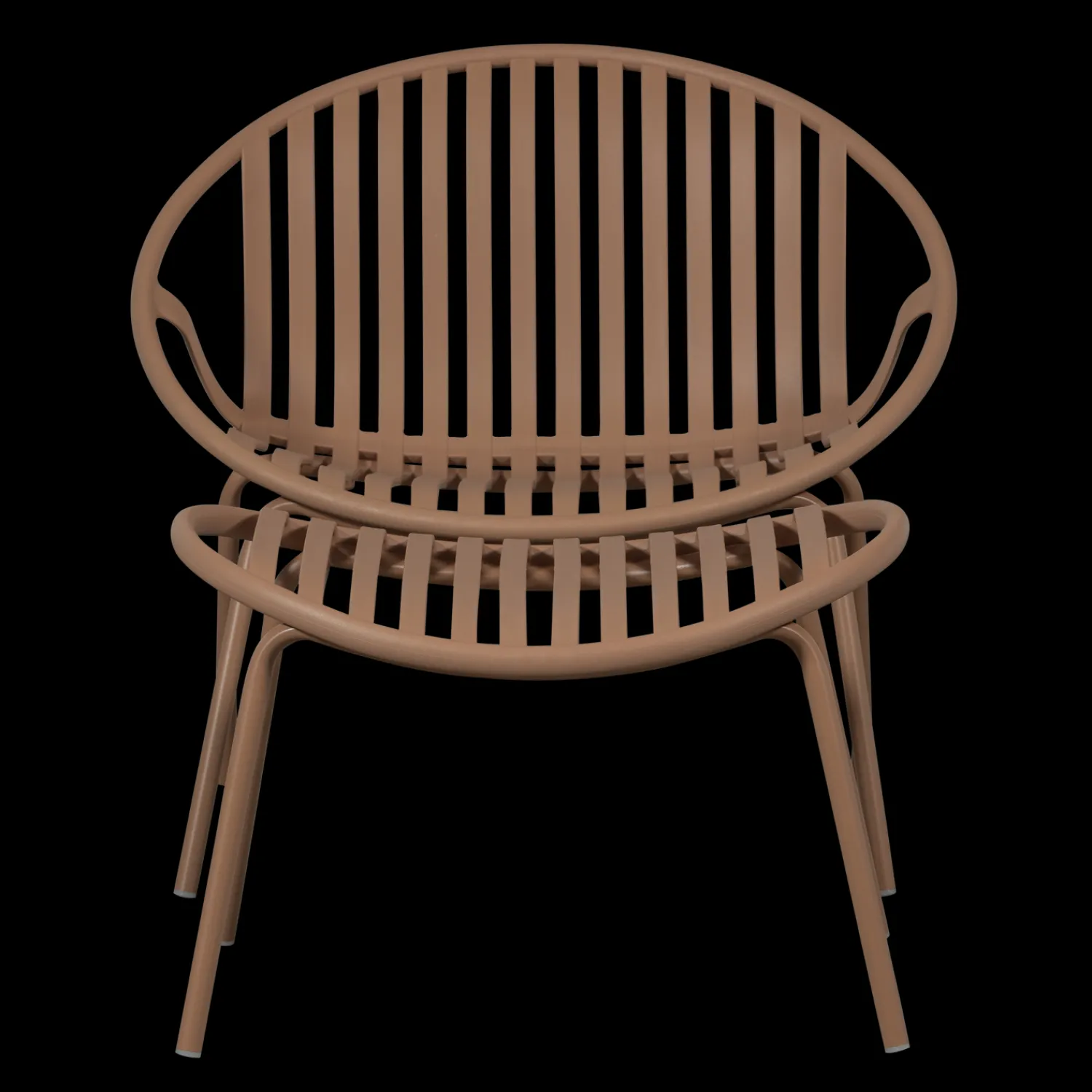 Tuinstoelen-WOOOD Bruce Tuin Loungestoel Salmon Pink