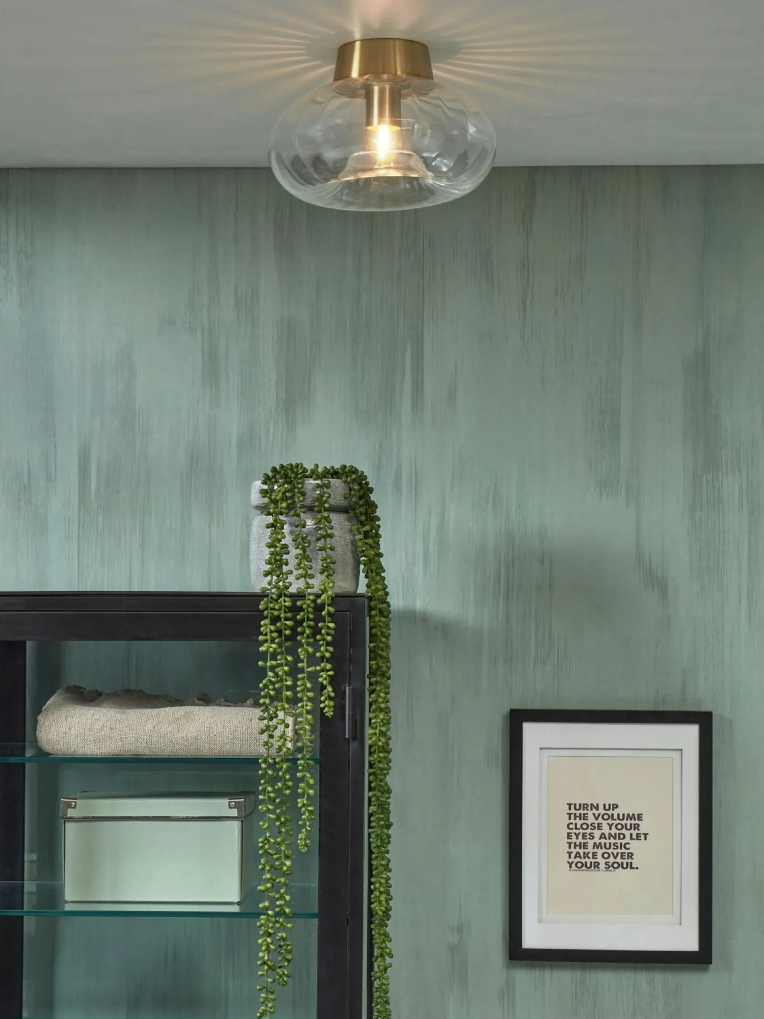Plafondlampen|Plafondlampen-It's about RoMi Brussels Plafondlamp Transparent, Gold