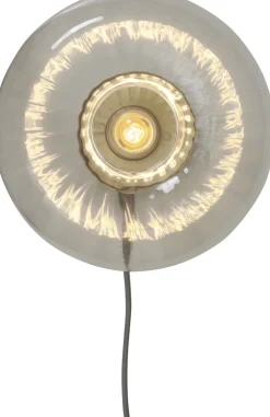 Industriële Wandlampen|Wandlampen-It's about RoMi Brussels Wandlamp Transparent, Gold