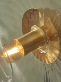 Industriële Wandlampen|Wandlampen-It's about RoMi Brussels Wandlamp Transparent, Gold