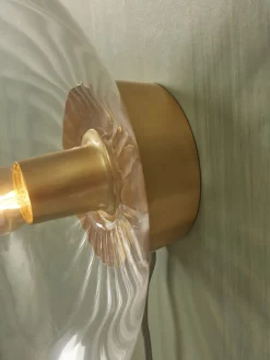 Industriële Wandlampen|Wandlampen-It's about RoMi Brussels Wandlamp Transparent, Gold