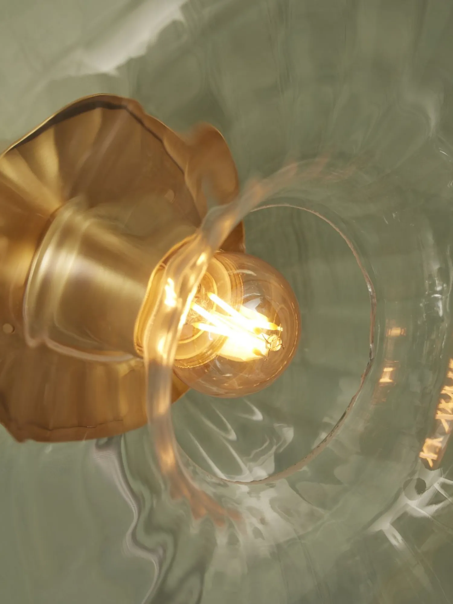 Industriële Wandlampen|Wandlampen-It's about RoMi Brussels Wandlamp Transparent, Gold