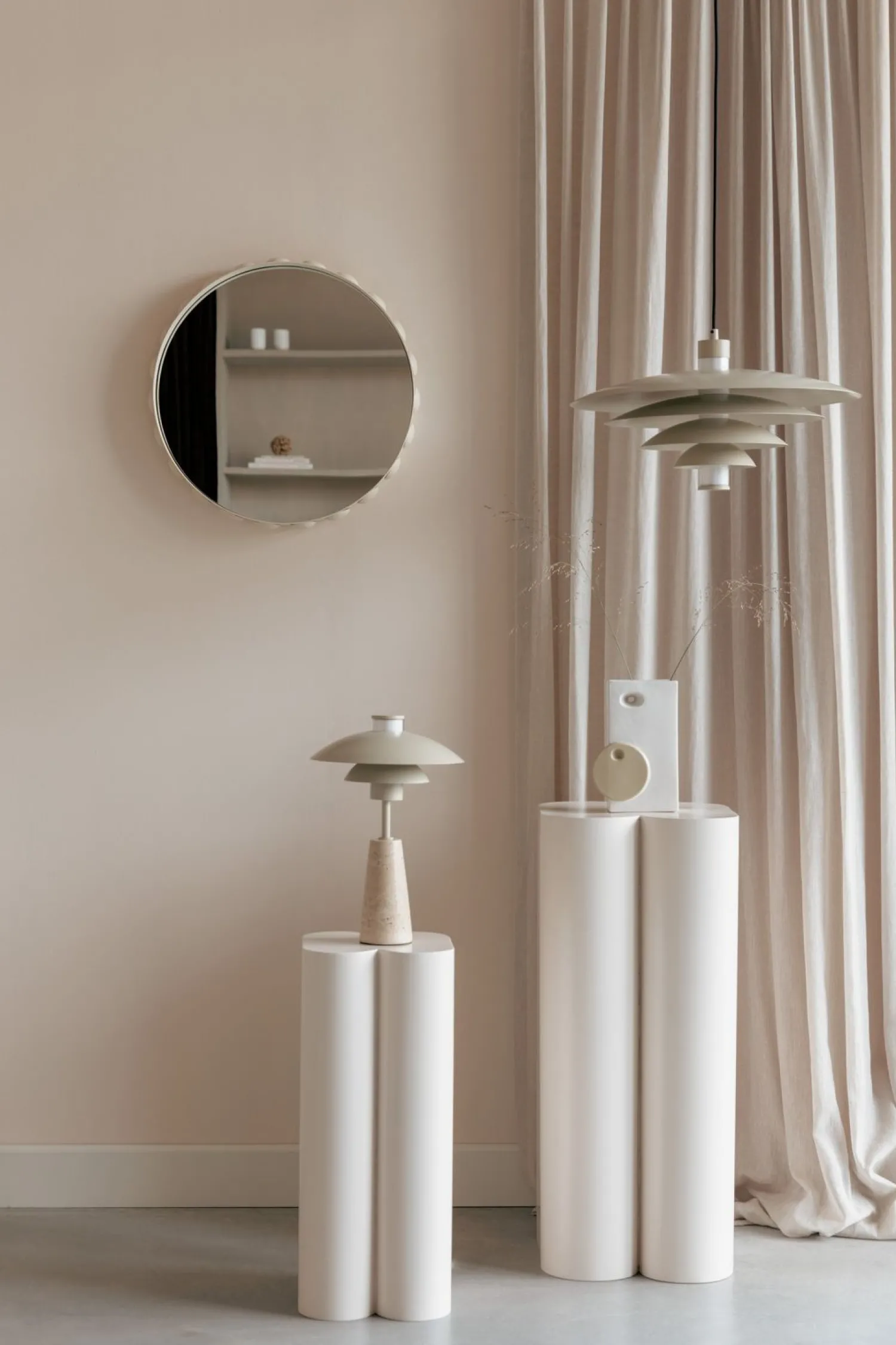 Spiegels-Zuiver Bubbles Spiegel Beige
