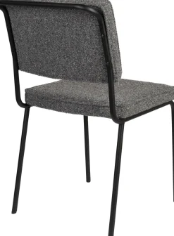 Eetkamerstoelen Zonder Armleuning-Zuiver Buddy (set van 2) Eetkamerstoel Zwart, Antraciet