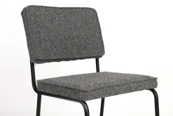 Eetkamerstoelen Zonder Armleuning-Zuiver Buddy (set van 2) Eetkamerstoel Zwart, Antraciet