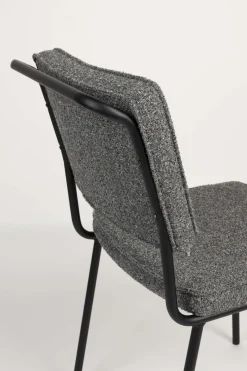 Eetkamerstoelen Zonder Armleuning-Zuiver Buddy (set van 2) Eetkamerstoel Zwart, Antraciet