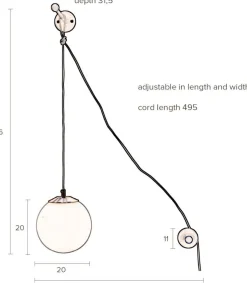 Wandlampen|Wandlampen-Dutchbone Bulan Wandlamp Black, Brass