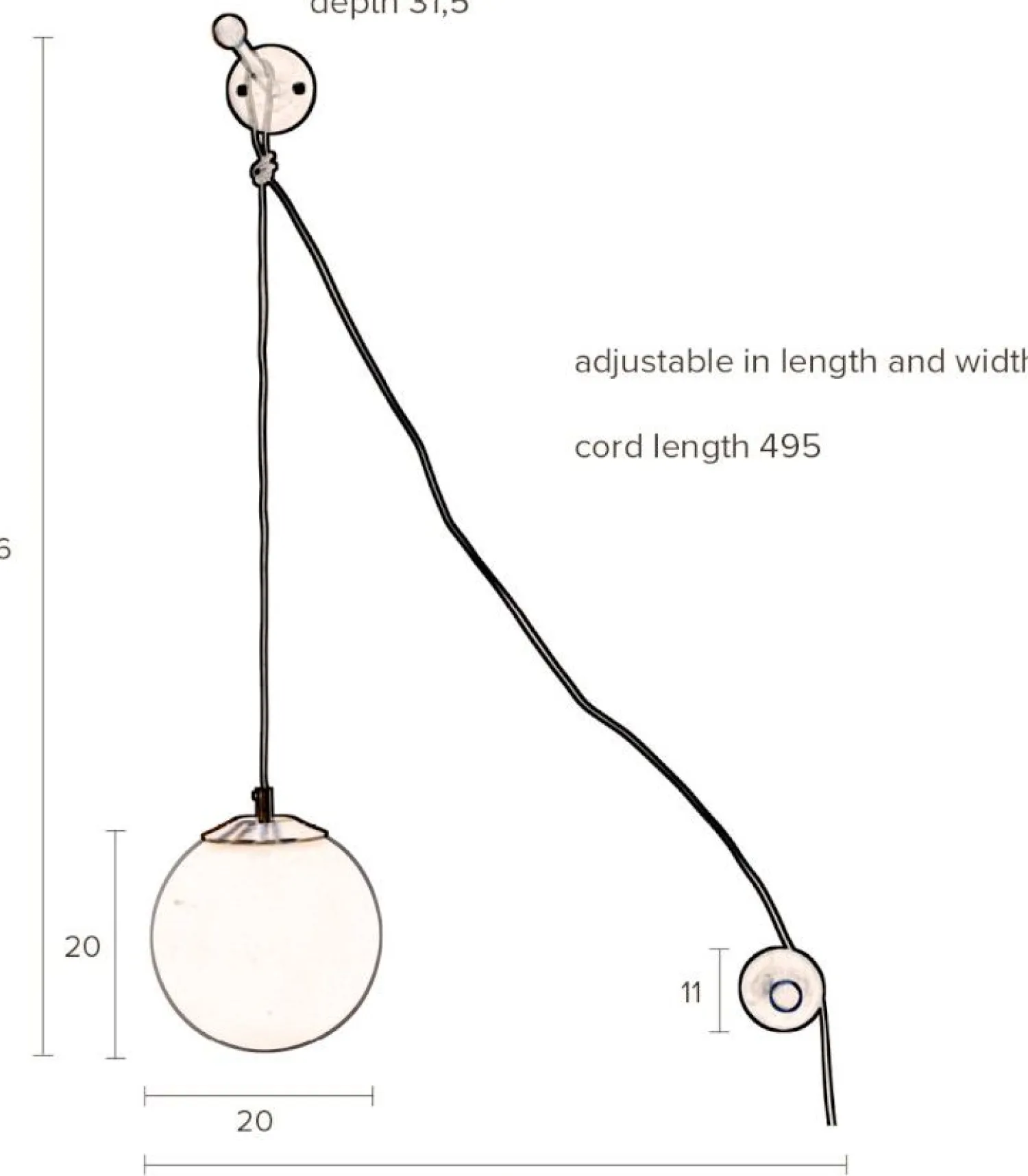 Wandlampen|Wandlampen-Dutchbone Bulan Wandlamp Black, Brass