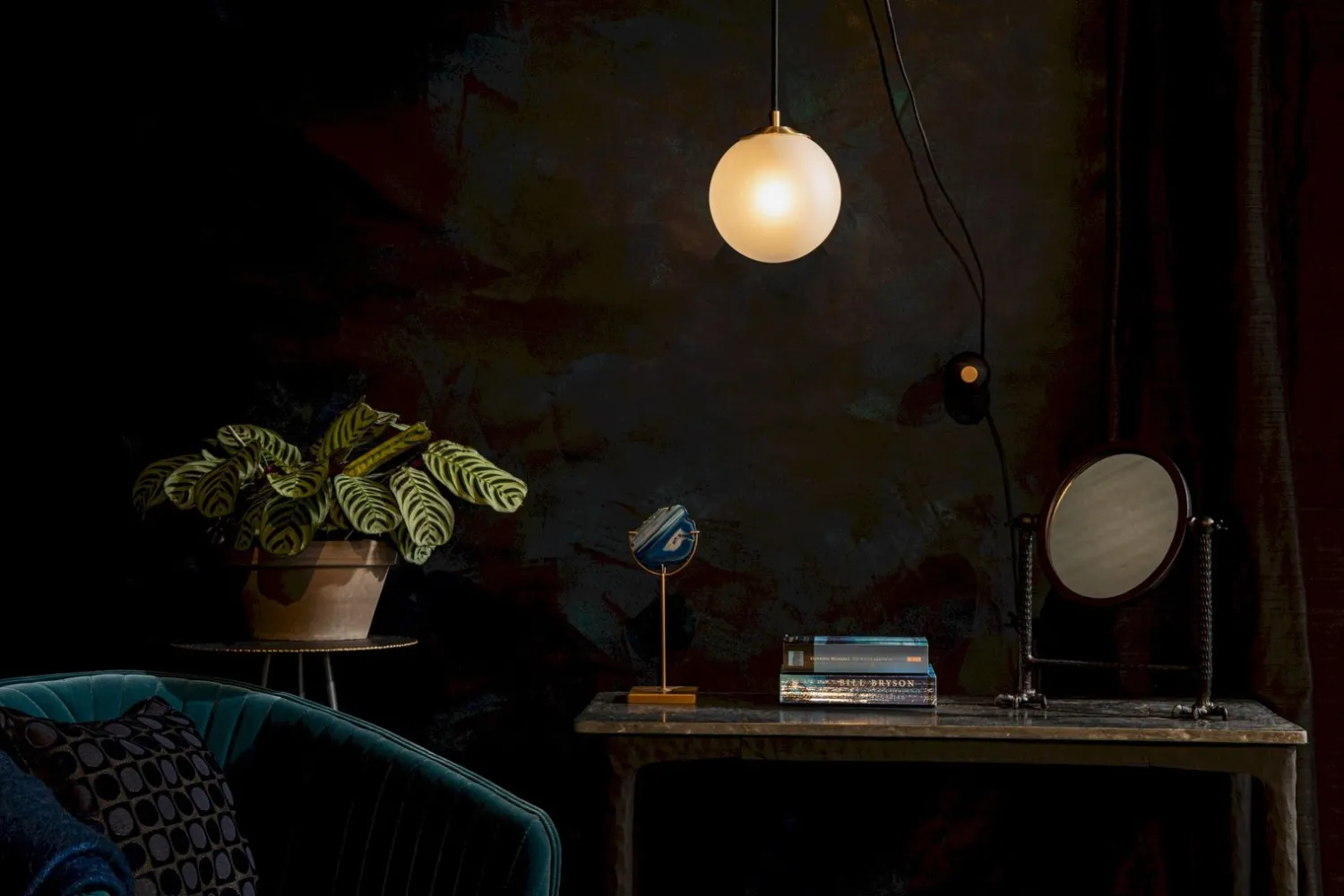 Wandlampen|Wandlampen-Dutchbone Bulan Wandlamp Black, Brass