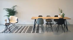 Houten Eettafels|Rechthoekige Eettafels-Studio HENK Butterfly Black Eettafel Naturel