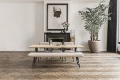 Houten Eettafels|Rechthoekige Eettafels-Studio HENK Butterfly Black Eettafel Naturel