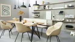Houten Eettafels|Rechthoekige Eettafels-Studio HENK Butterfly Black Eettafel Naturel