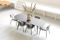 Houten Eettafels|Ovale Eettafels-Studio HENK Butterfly Plat Ovaal Eettafel Zwart