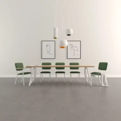 Houten Eettafels|Rechthoekige Eettafels-Studio HENK Butterfly White Eettafel Naturel
