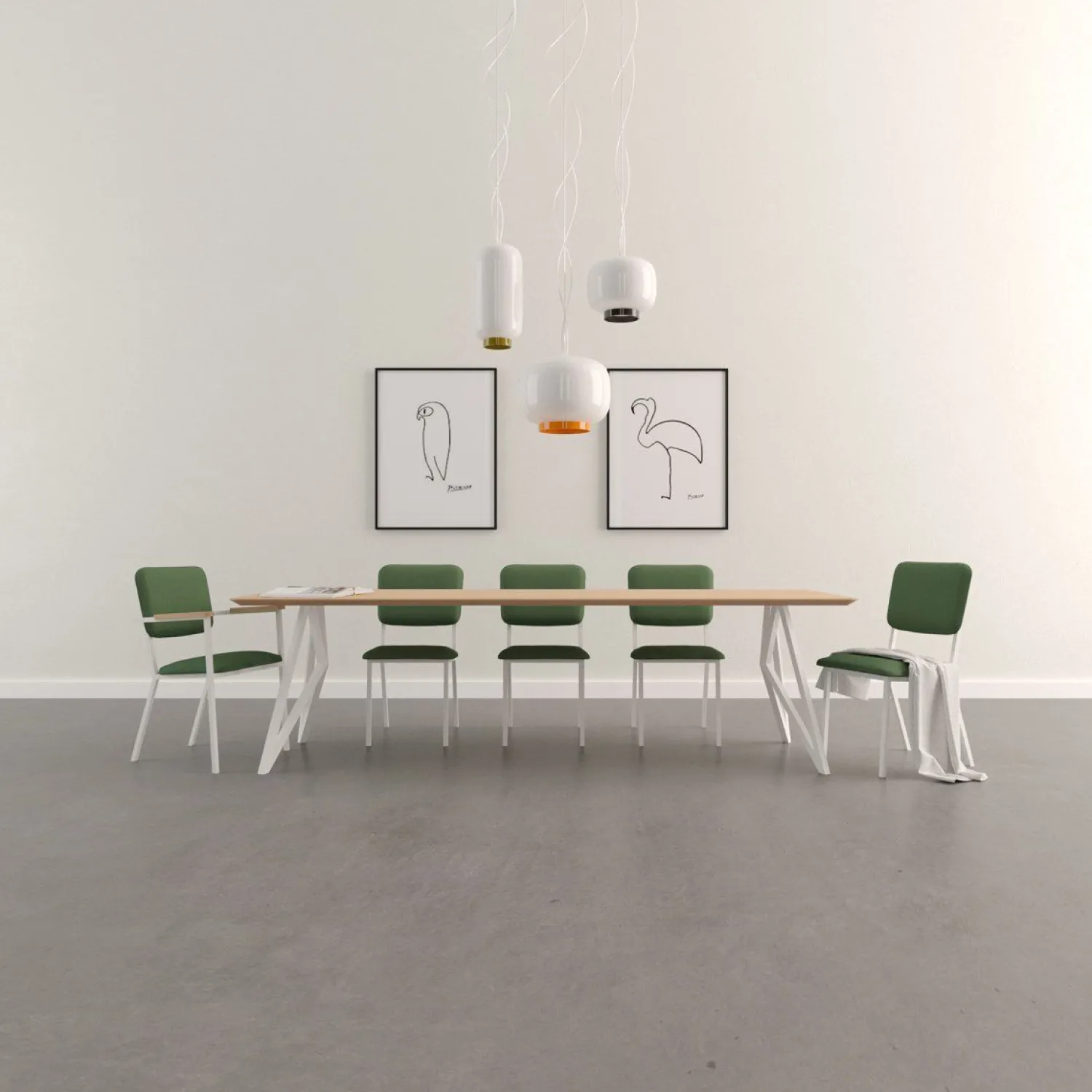 Houten Eettafels|Rechthoekige Eettafels-Studio HENK Butterfly White Eettafel Naturel